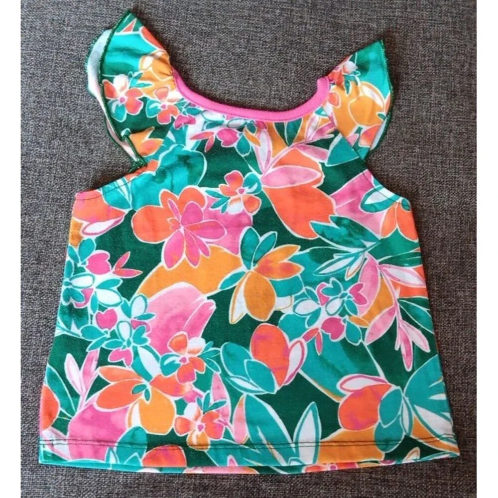 Pajamas 3T Carters Girls Floral 2 piece shorts tank